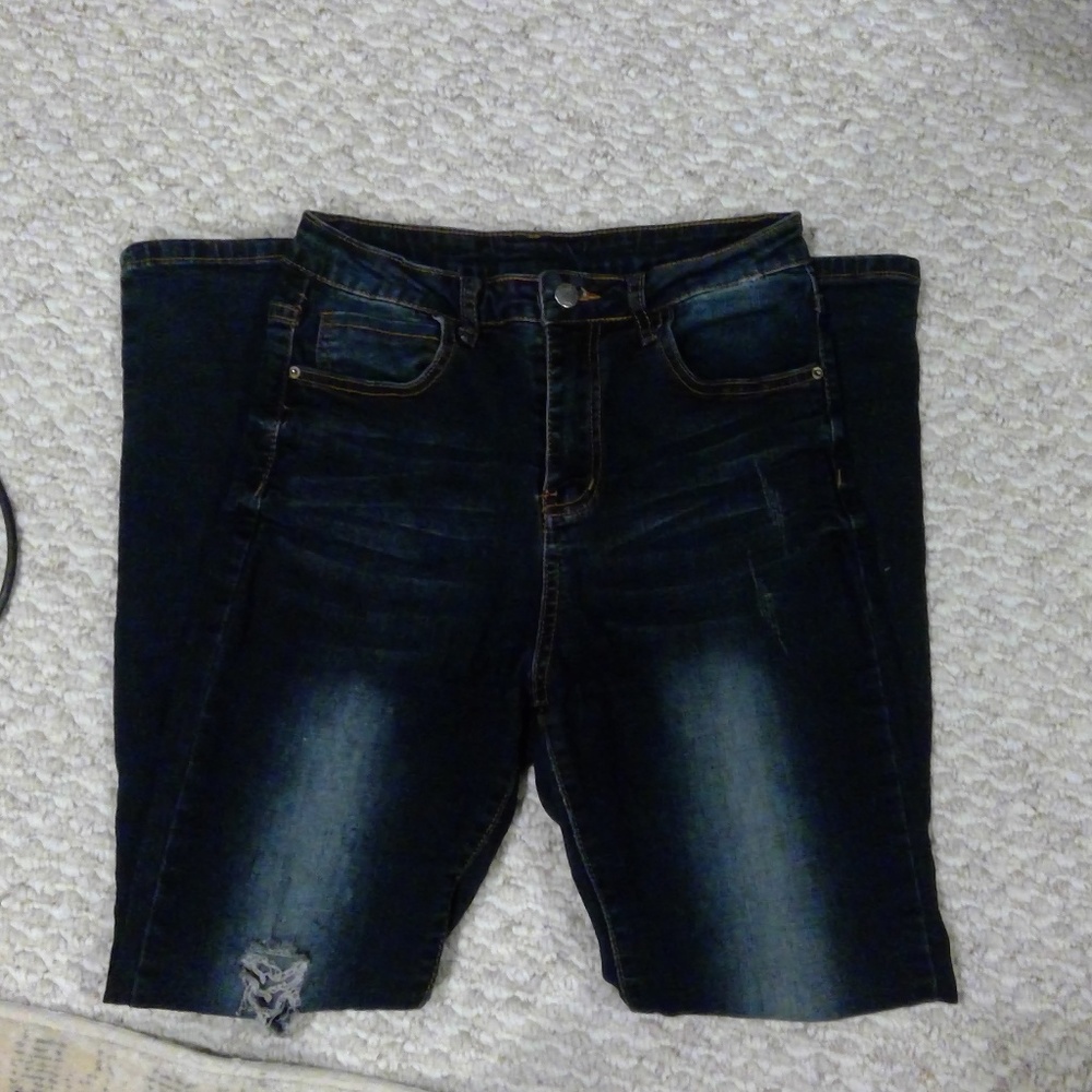 Dark blue jeans